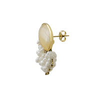 Drop Down Bush Pearl Earrings (14K)