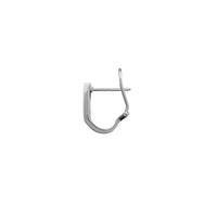 Diamond Channel-Set U-Shape Omega-Back Earrings (14K)