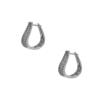 Diamond Inside-Out Swirl Hoops Earrings (10K)