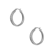 Diamond Channel-Set Hoops Earrings (14K)