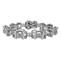 Diamond Bezel & Channel-Set Vintage Men's Bracelet (14K).