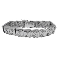 Diamond Scale-Link Bezel & Channel-Set Armband karla (14K)