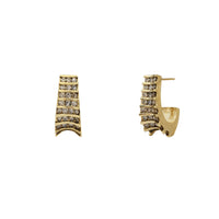 Diamond Channel Stud Earrings (14K)