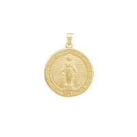 Lightweight Virgin Mary Round Pendant (14K)