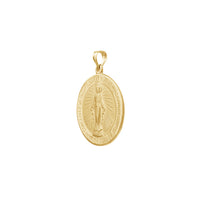 Lightweight Virgin Mary Round Pendant (14K)