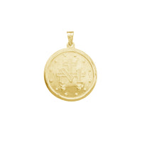 Lightweight Virgin Mary Round Pendant (14K)