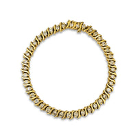 Diamond S-Link Tennis Bracelet (14K).