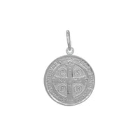 Reversible Saint Benedict Medallion Pendant (Silver)