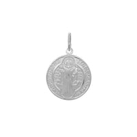 Reversible Saint Benedict Medallion Pendant (Silver)