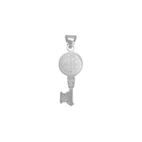Reversable Saint Benedict Key Pendant (Silver)
