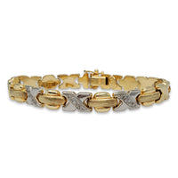 Diamond Two-Tone XOXO Lady Bracelet (14K).