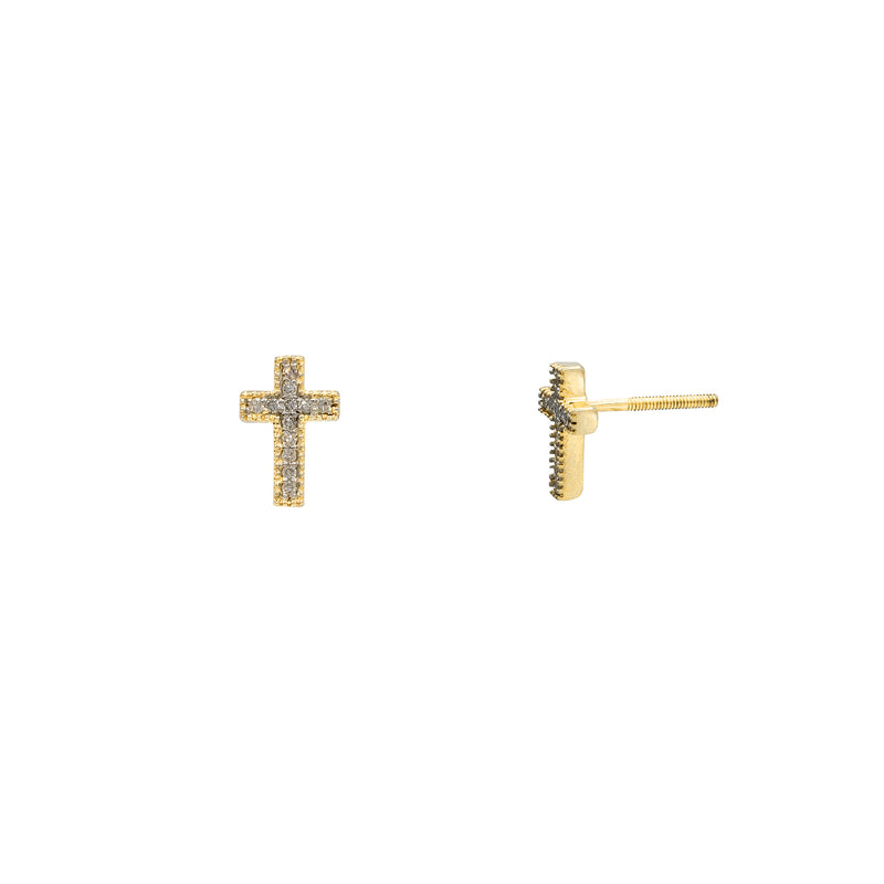 Cross Diamond Earring (14K)