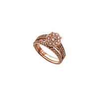 Diamond Two-Piece-Set Flower Engagement Ring (14K)