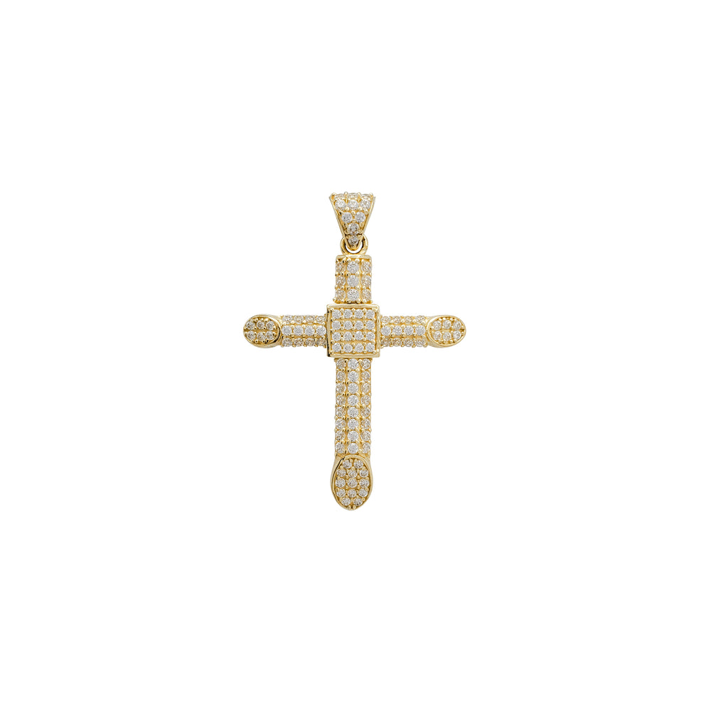 Zirconia Icy Cross Pendant (14K)