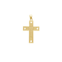 Textured "I Love Jesus" Cross Pendant (14K)