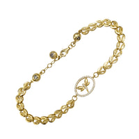 Zirconia Halo Dragonfly Fancy Lady Bracelet (14K)