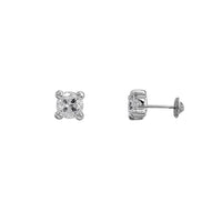 Zirconia Solid Prong Solitaire Stud Earrings (14K)