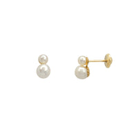 Pearl Cascade Stud Earrings (14K)