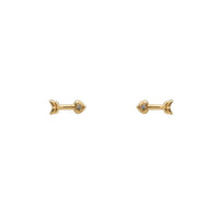 Zirconia Arrow Stud Earrings (14K)