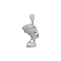 Zirkoniya Buzlu Nefertiti Kulonu (Gümüş)