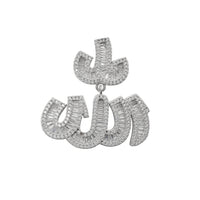 Zirconia Iced-Out Allah Sign Pendant (sølv)