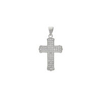 Zirconia Pave Cross Pendant (Silver)