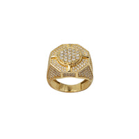 Iced-Out Octagon Core Ring (14K)