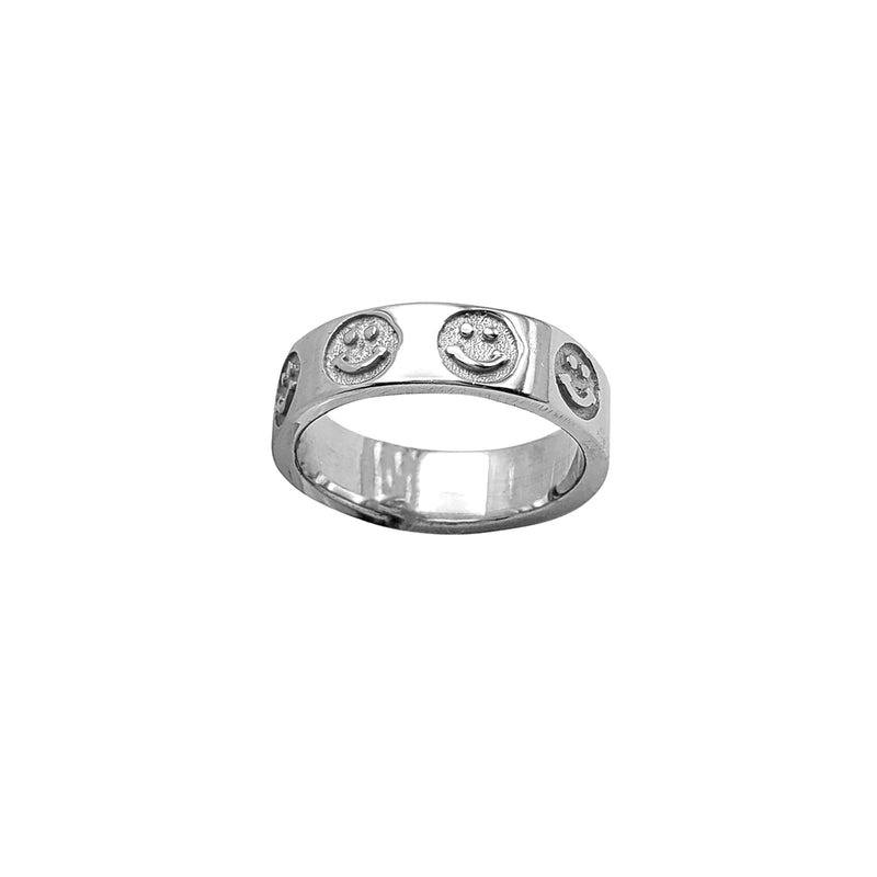Smiley Face Eternity Band (Silver)