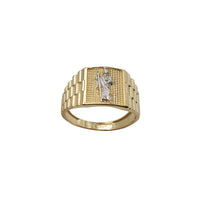 Two-Tone Saint Jude Emblem Ring (14K)