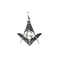 Antique Finish Masonic Pendant (Silver)