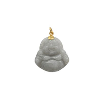 Laughing Buddha Jade Pendant (14K)