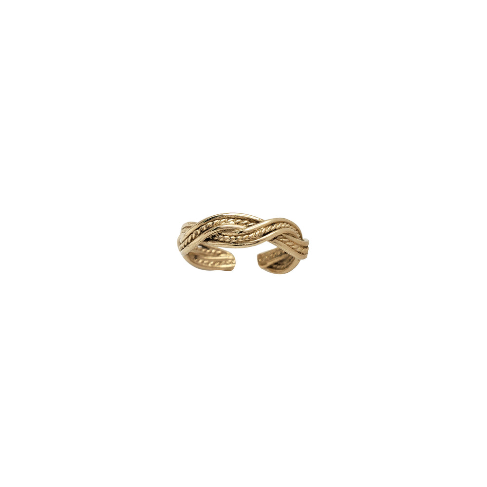 Rope Textured Twist Toe Ring (14K)