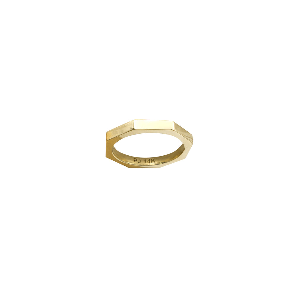 Solid Octagon Ring (14K)