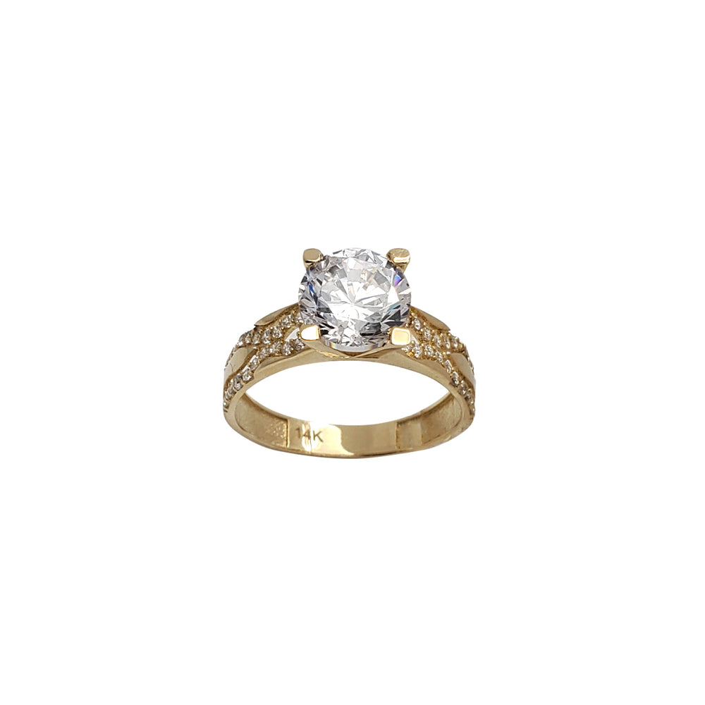 Zirconia Engagement Lady Ring (14K)
