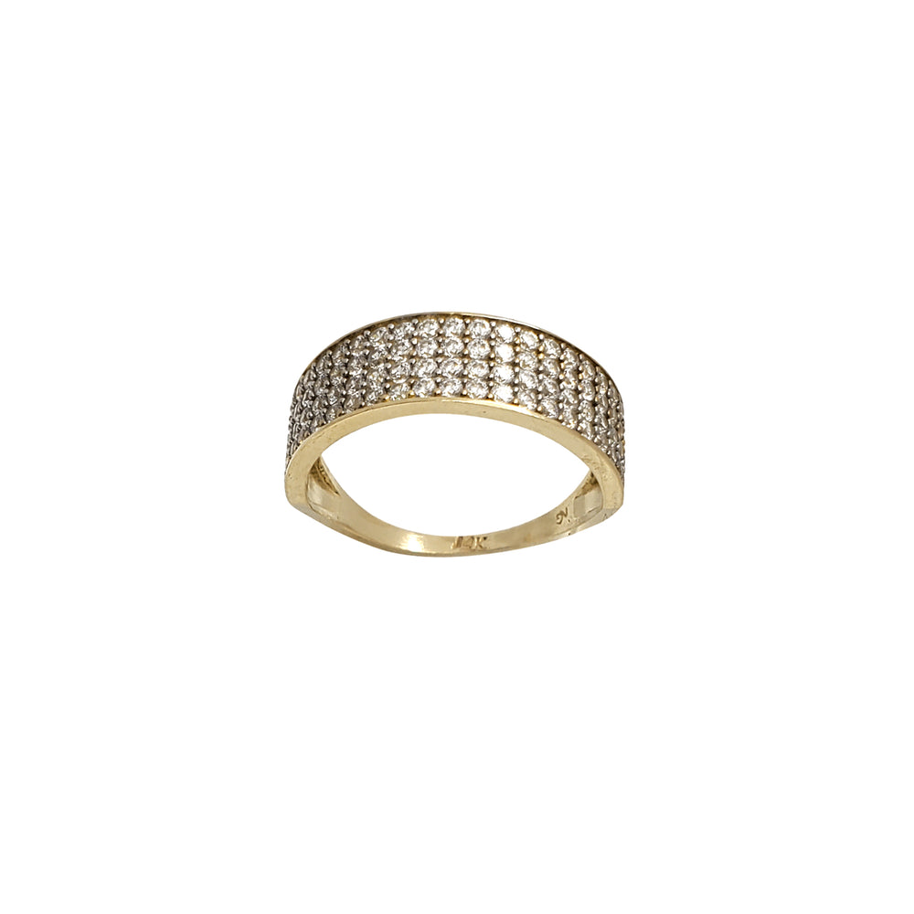 Zirconia Pave Lady Ring (14K)