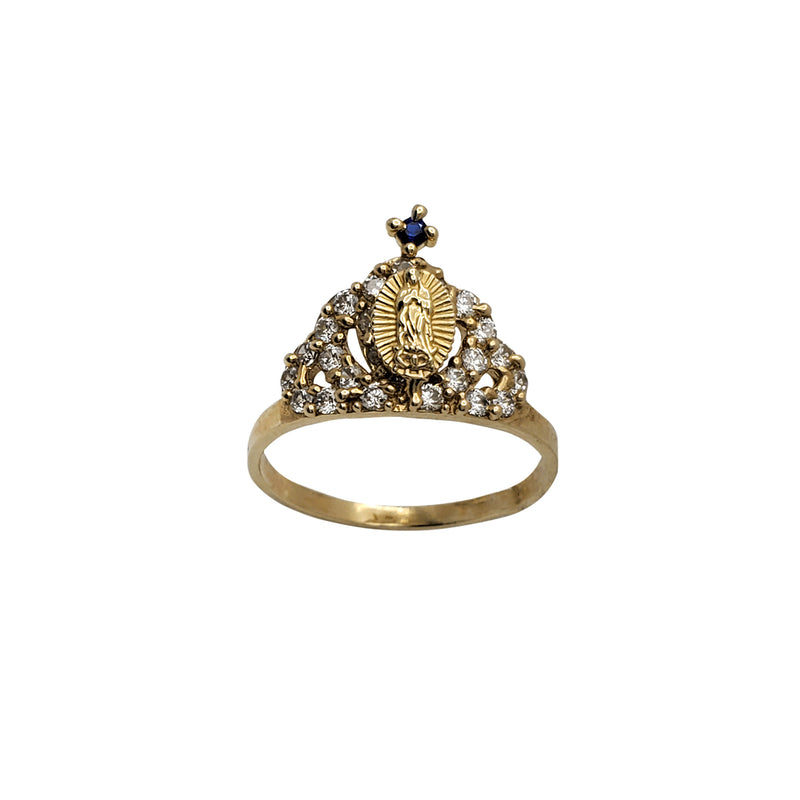 Zirconia Virgin Mary Crown/Tiara Lady Ring (14K)