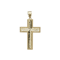 Vortex Diamond-Cut Cross Pendant (14K)