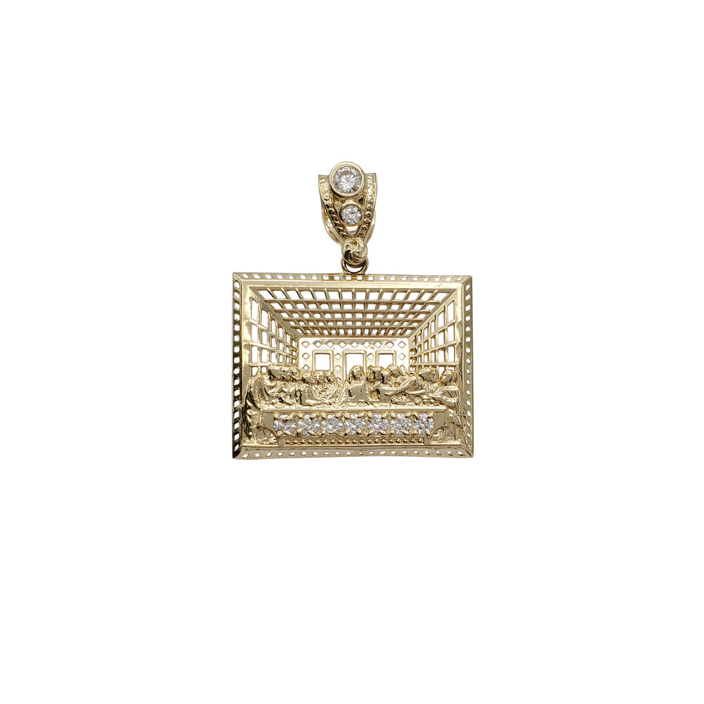 Zirconia Last Supper Pendant (10K)