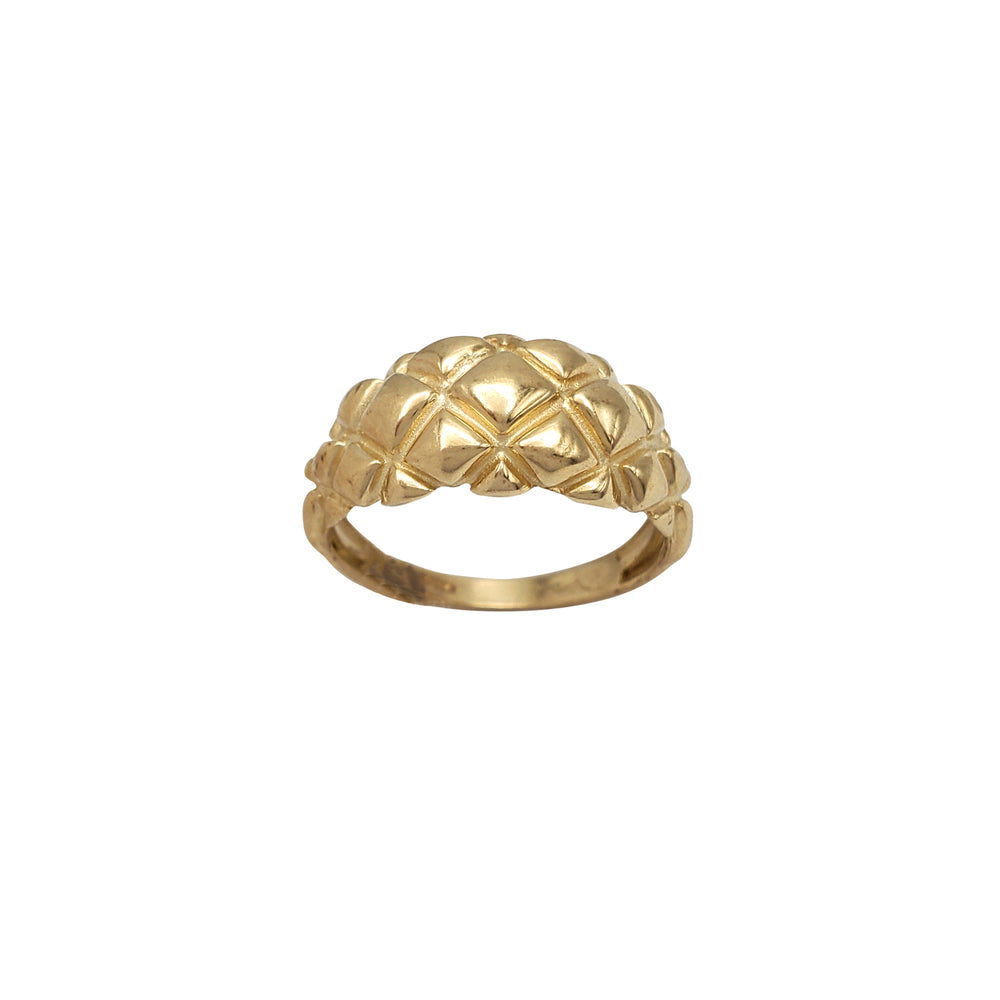 Snakeskin Texture Dome Ring (14K)
