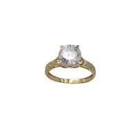 Zirconia Heart Outlined Engagement Lady Ring (10K)