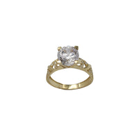 Equis Stone Accent Zirconia Engagement Ring (10K)