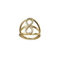 Женское кольцо Milgrain Infinity с цирконием (14K)