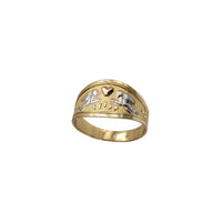 Tri-Color Angels & Heart Ring (14K)