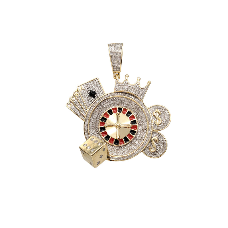Diamond King of Gambling Casino Pendant (10K)