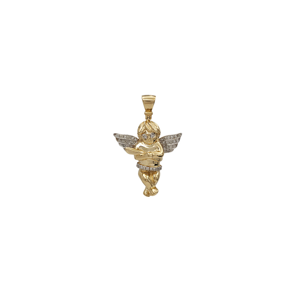 Diamond Baby Angel Pendant (14K)