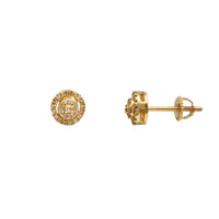 Diamond Round Stud Earrings (14K)
