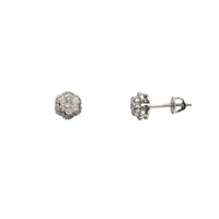 Diamond Pave Honeycomb Stud Earrings (14K)