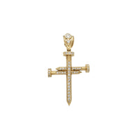 Zirconia Nail Cross Pendant (10K)