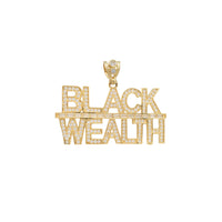 Zirconia Iced-out "Black Wealth" Pendant (10K)