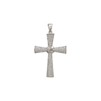 Iced-Out Tusked Cross Pendant (Silver)